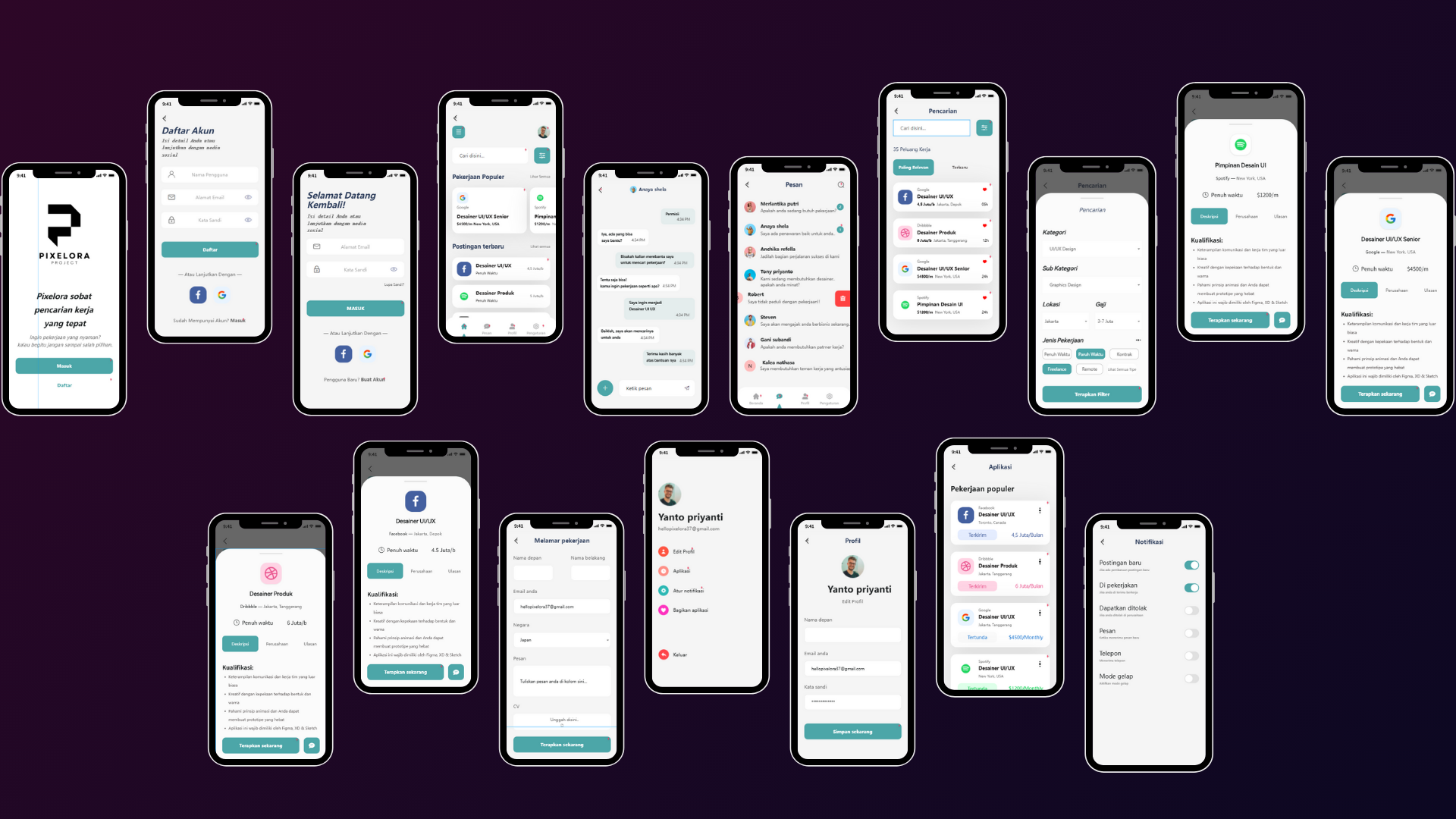 UI/UX Startup Pixelora